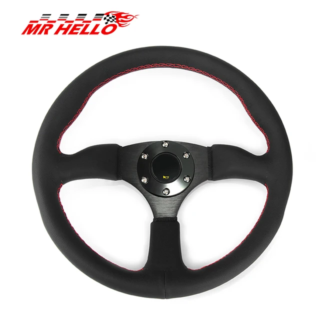 13 inch Modified Car Racing Steering Wheel 330mm Universal Flat Real