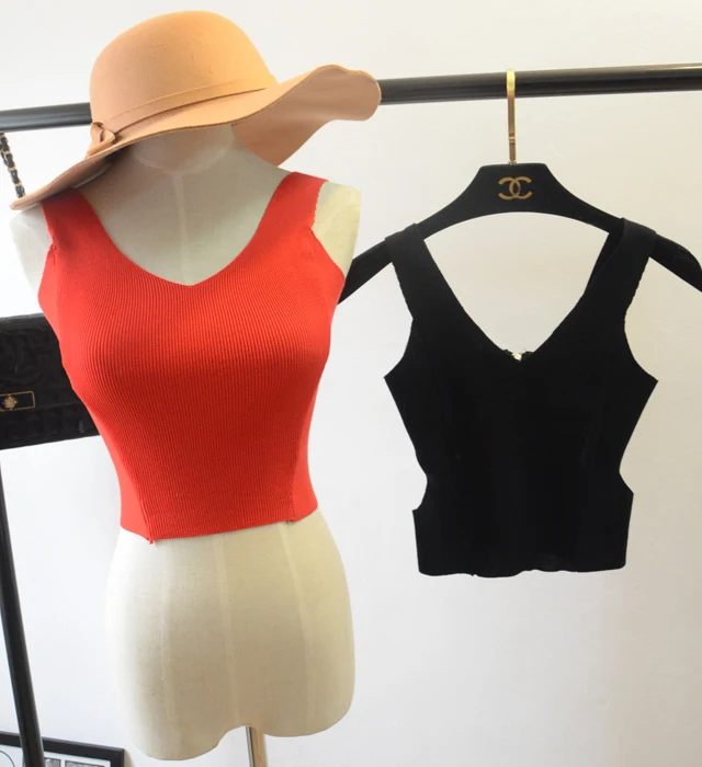

New sexy corset waist deep V low-cut sculpting small bib short paragraph Camisole