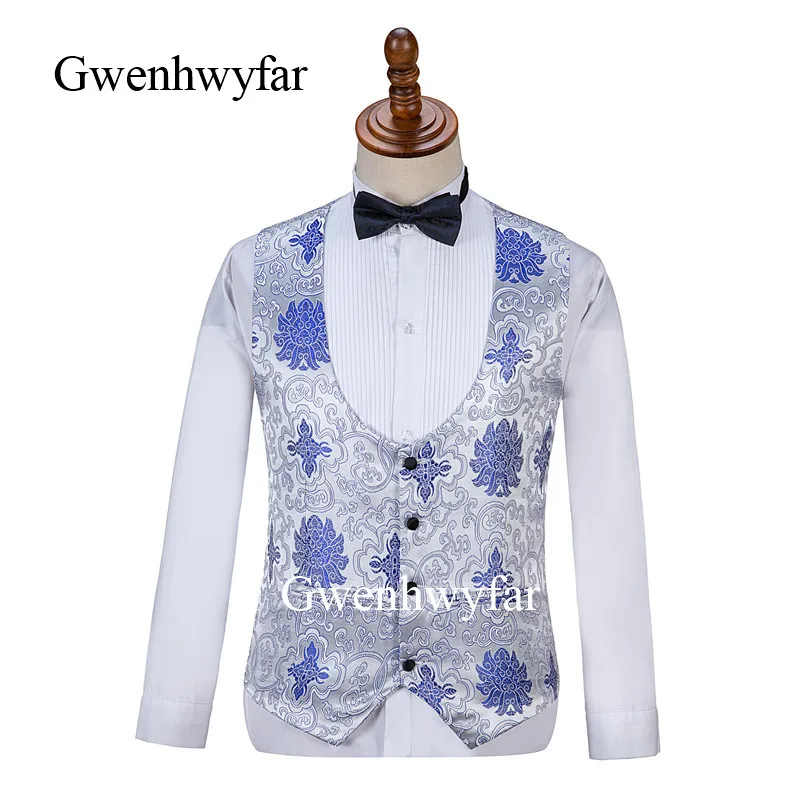 Свадебные костюмы Gwenhwyfar на заказ 2019 новый дизайн сине белый фарфоровый