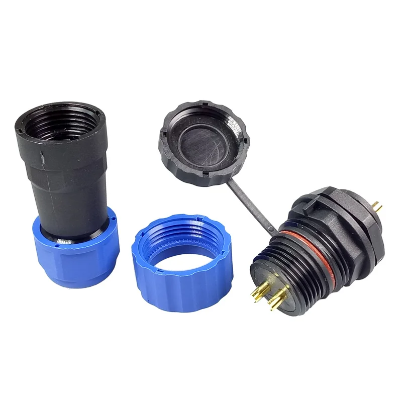 SP20 Waterproof Aviation Connector 2 3 4 5 6 7 9 12 P Pin IP68 20mm Circular Power Cable Male Plug Jack Female Socket (5)