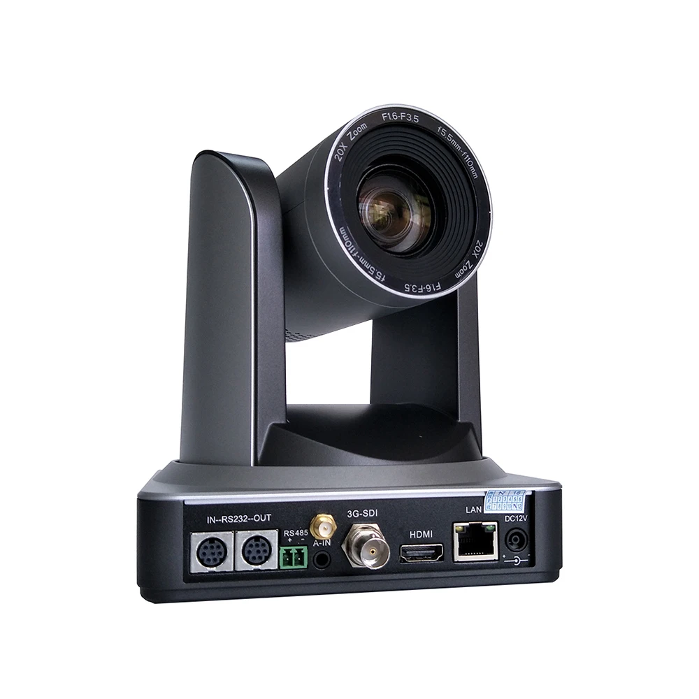 20X оптический зум PTZ IP wifi потоковая видео аудио камера RTMP RTSP Onvif с одновременными выходами HDMI и 3G-SDI серебристого цвета