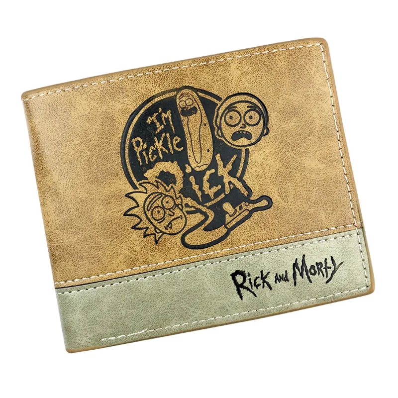 

Lovely Anime Rick and Morty Purse Cute Cartoon Movie Rick Embossing LOGO Wallets Leather Card Holder Bags Men Women Short Wallet