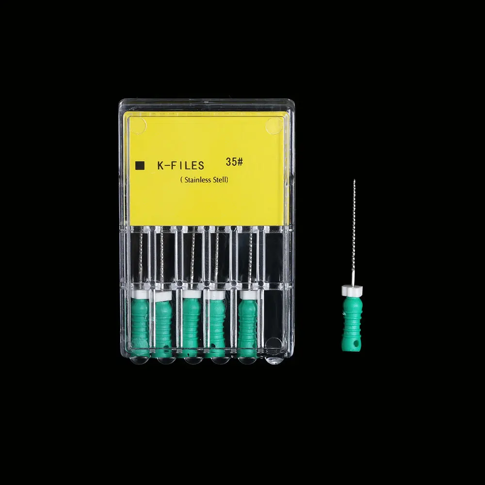 Новые профессиональные 21 мм оральные здоровые ремешки из нержавеющей стали ремонтные иглы для рук к-файлы Эндо корневой канал стоматологические файлы - Цвет: 21mm-35