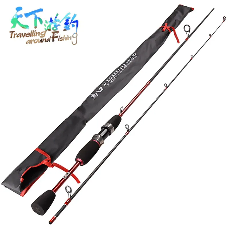 

TAF 1.8m Spinning Fishing Rod UL Power Lure Weight 0.8-5g Carp Fishing Rod 2 Section Carbon Fiber Lure Rod Vara De Pesca Peche