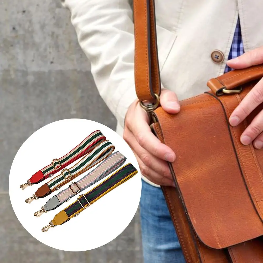 

Fashion Striped Shoulder Strap Bag Strap Accessories Adjustable Reduced Burden Bags Straps For Crossbody Messenger Bag