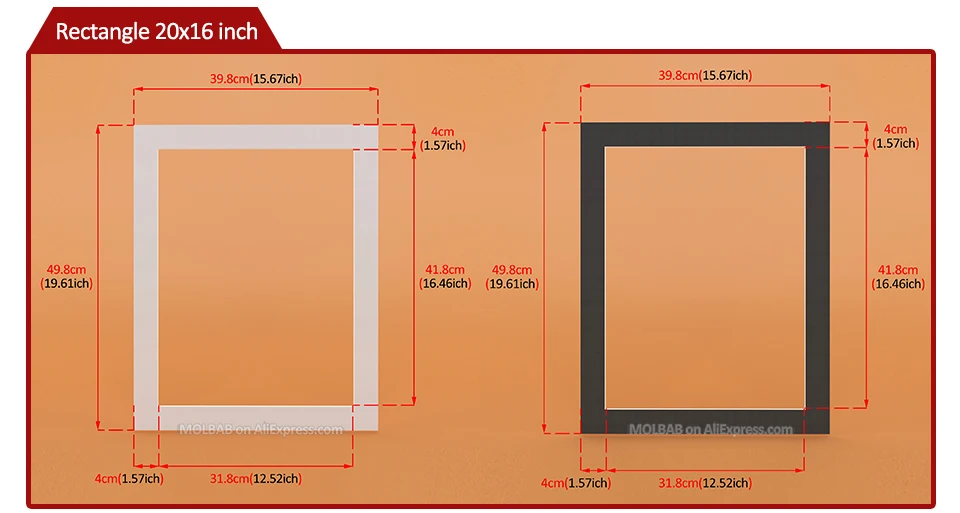Белый/черный фотоковрики прямоугольник 20X16 дюймов картон крепления с текстурированной поверхностью фоторамка Passe-Partouts Декор 12 шт./лот