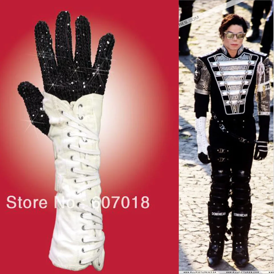 MJ Майкл Джексон классический черный кристалл перчатка правая рука обе стороны ручной работы подарок для Рождество