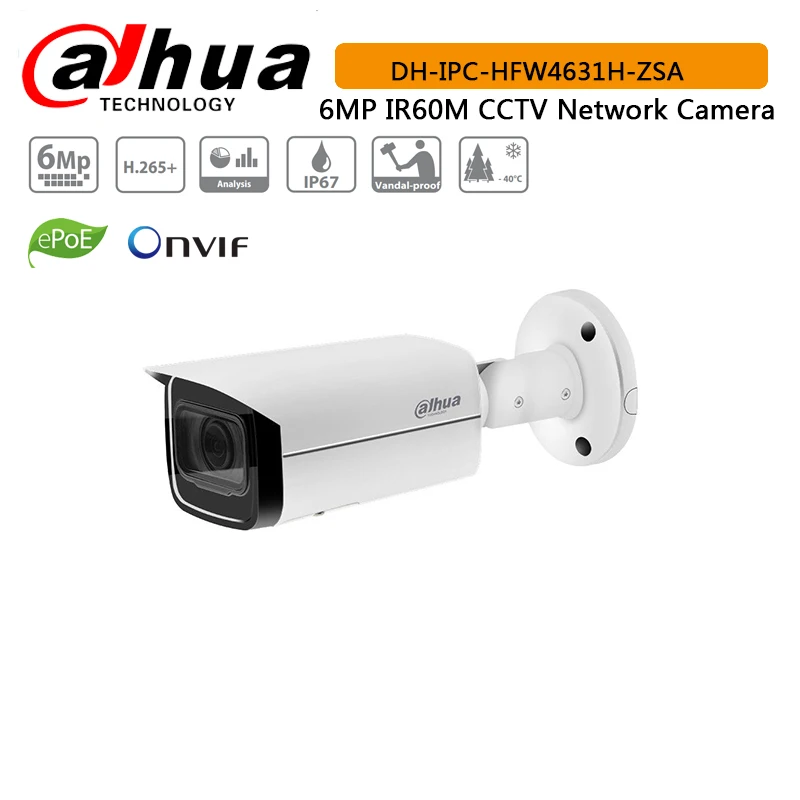 DH IPC HFW4631H ZSA 6MP ip камера Обновление от HFW4431R Z Встроенный Микрофон Micro SD слот для карт