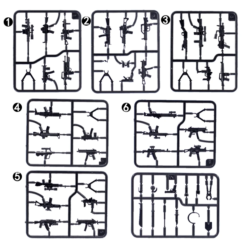 

Moc New Compatible LegoINGlys Military Weapons for SWAT Soldiers Mini Figures Building Blocks Educationl Bricks Toys Gifts
