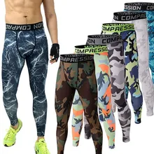 Mens Joggers 2016 Camouflage Compression Pants Men Camo Tights Leggings Crossfit Trousers Brand Clothing
