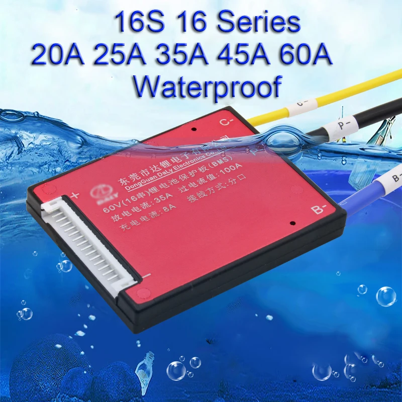 16S 20A 30A 40A 50A 60A 60В литий ионный аккумулятор Защитная плата BMS баланс 48В железо