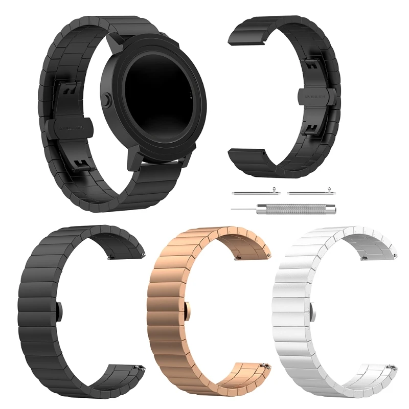 

Free delivery Universal Stainless Steel Wristband Metal Strap For Ticwatch 2/ E Smart Bracelet