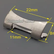 22 мм новые серебряные часы из нержавеющей стали браслеты Весь матовый изогнутый конец части 2 шт для ремешка