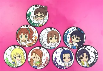 

8pcs/lot The idolm ster cinderella Original Japanese anime figure rubber sweet smell mobile phone charms/key chain strap G524