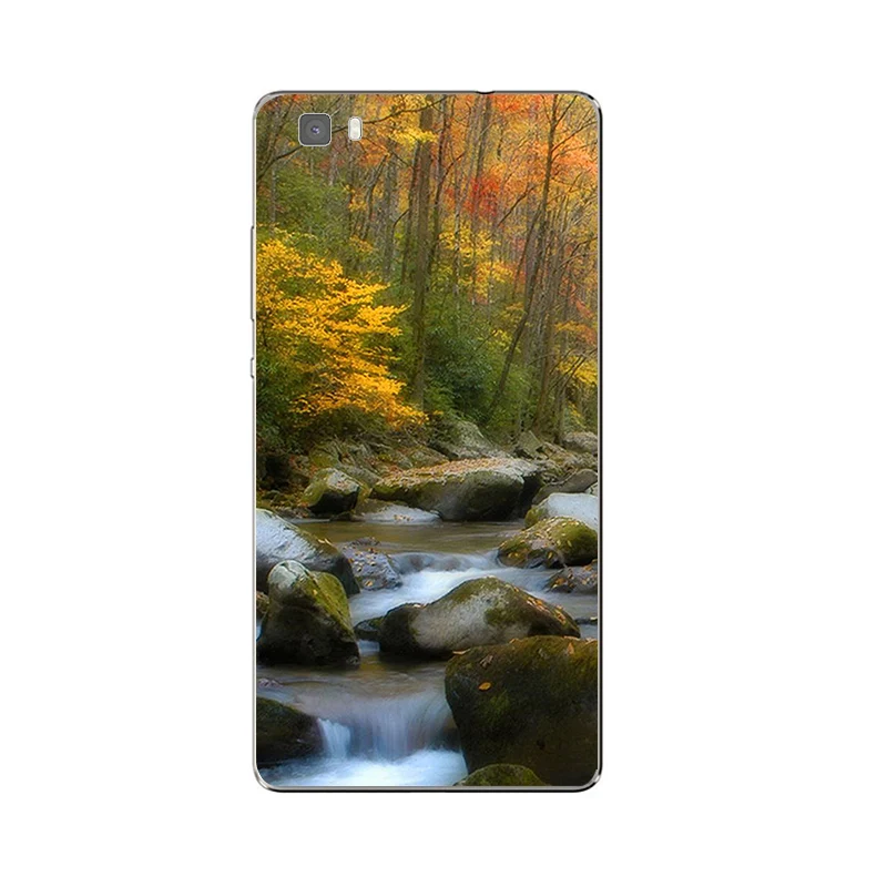 Untuk Huawei P8/P8 P9 Lite Plus G9 Shell Kehormatan 5C 7 7I Kembali Cover Mate 7 8 Ponsel Pemandangan Indah Desain Dicat