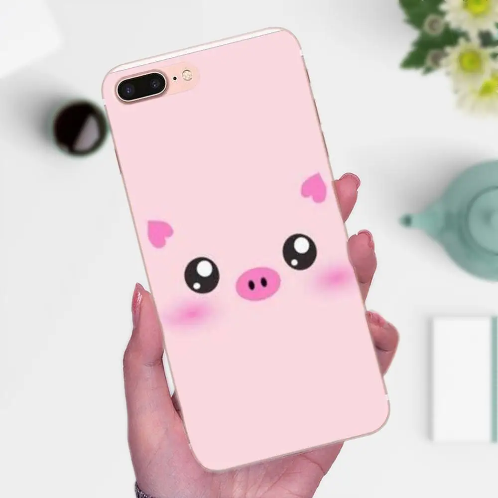 Чехол для телефона с рисунком забавного мультяшного розового поросенка Xiaomi Redmi