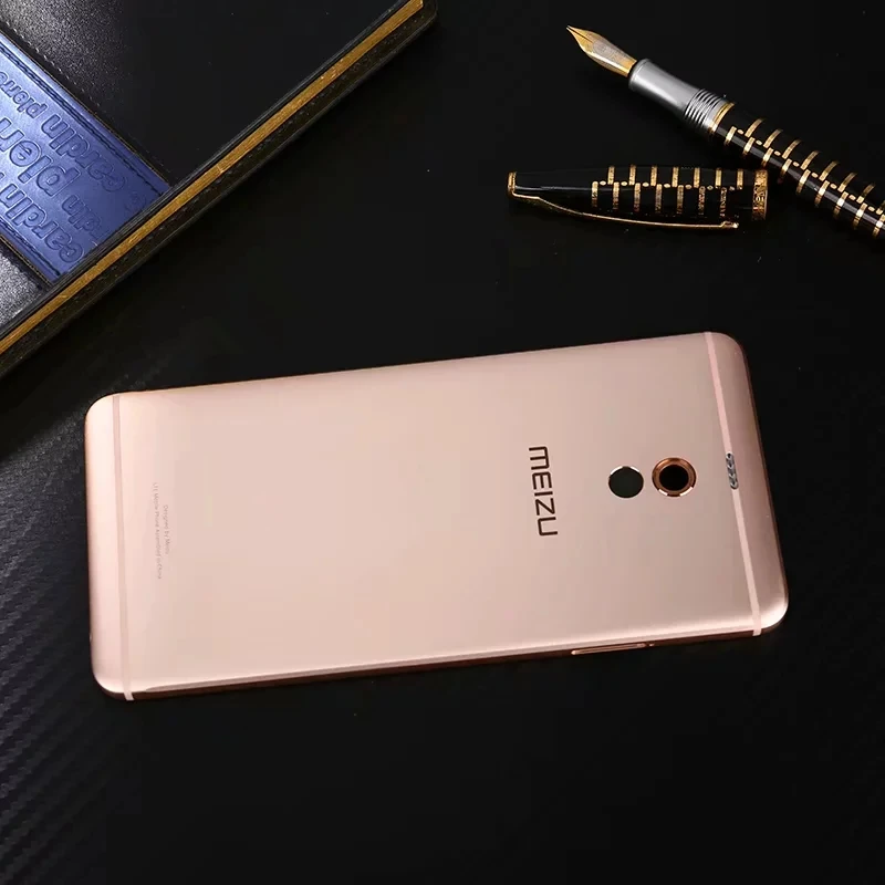 Корпус M6Note для Meizu M6 Note, задняя крышка на батарейке, металлические запасные части+ кнопки, объектив камеры