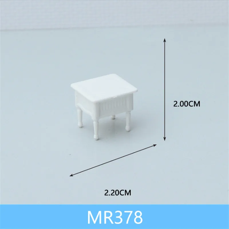1 шт./лот масштаб 1:25 пластиковый миниатюрный мебель стол и стул для строительства поезда Макет железной дороги декорации аксессуары - Цвет: MR378