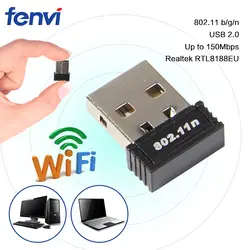 150 Мбит/с Wifi Mini USB Беспроводной Wi-Fi Lan Dongle адаптер Realtek RTL8188EU 150 м 802.11b/g/n сетевой карты для ноутбуков настольных ПК