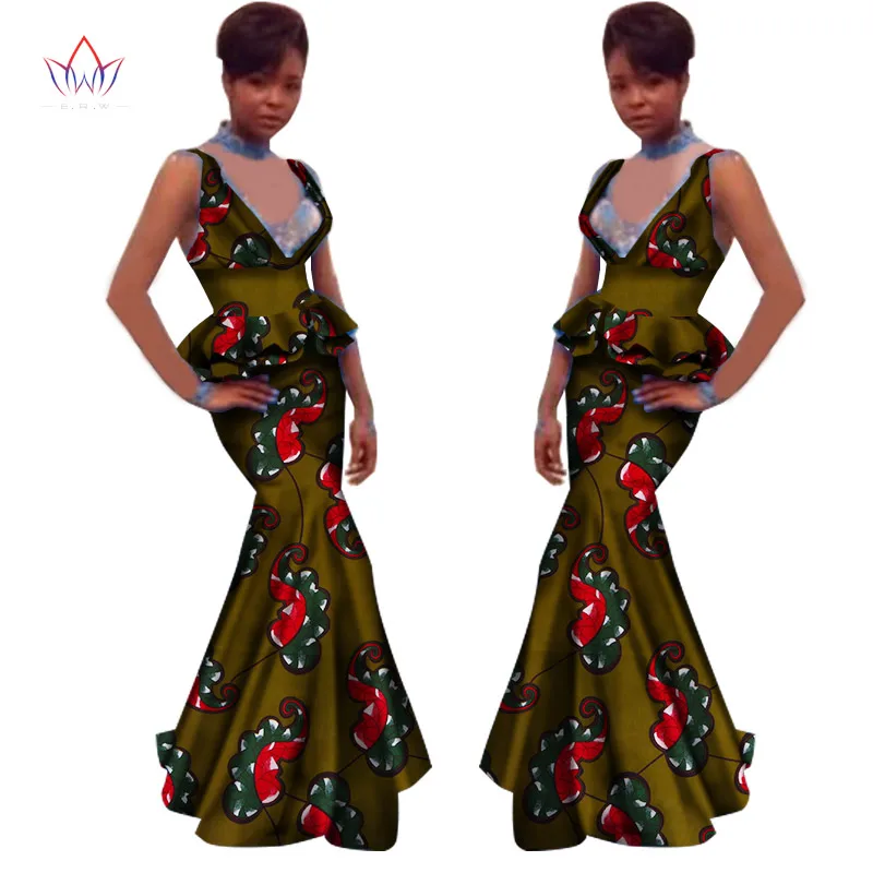 Африканский комплект юбок для женщин Свадебное платье с v-образным вырезом африканская юбка Дашики блузка дизайнерский спортивный костюм хлопковая одежда 6xl WY1143