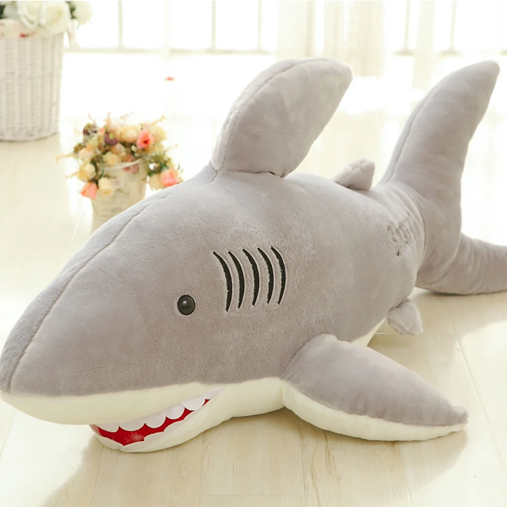 New Soft 50cm/70cm Shark Plush Shark Whale Stuffed Fish Ocean Animals Kawaii Doll Toys For Children Kids Cartoon Toy Baby's Gift