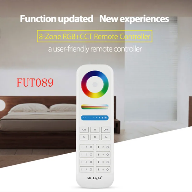 Milight FUT014 E27 6 W RGB + CCT светодиодный лампы AC86 265V FUT089 8 зоны пульт удаленного управления