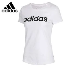 Новое поступление, оригинальные женские футболки с коротким рукавом, с логотипом Адидас Нео, W, CE, спортивная одежда