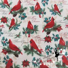 50*140 см Рождество попугай хлопчатобумажная ткань, Лоскутная Ткань, ретро DIY шитье стеганые жир четвертей материал