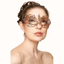 Элегантная металлическая филигрань Венецианская маска Марди Грас, Маскарадная маска, лазерная резка, Вечерние Маски для выпускного вечера, женский костюм из фильма для девочек