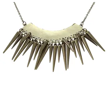 

Hot Sale Stylish European Style Vintage Punk Rivet Tassel Necklace Pendant