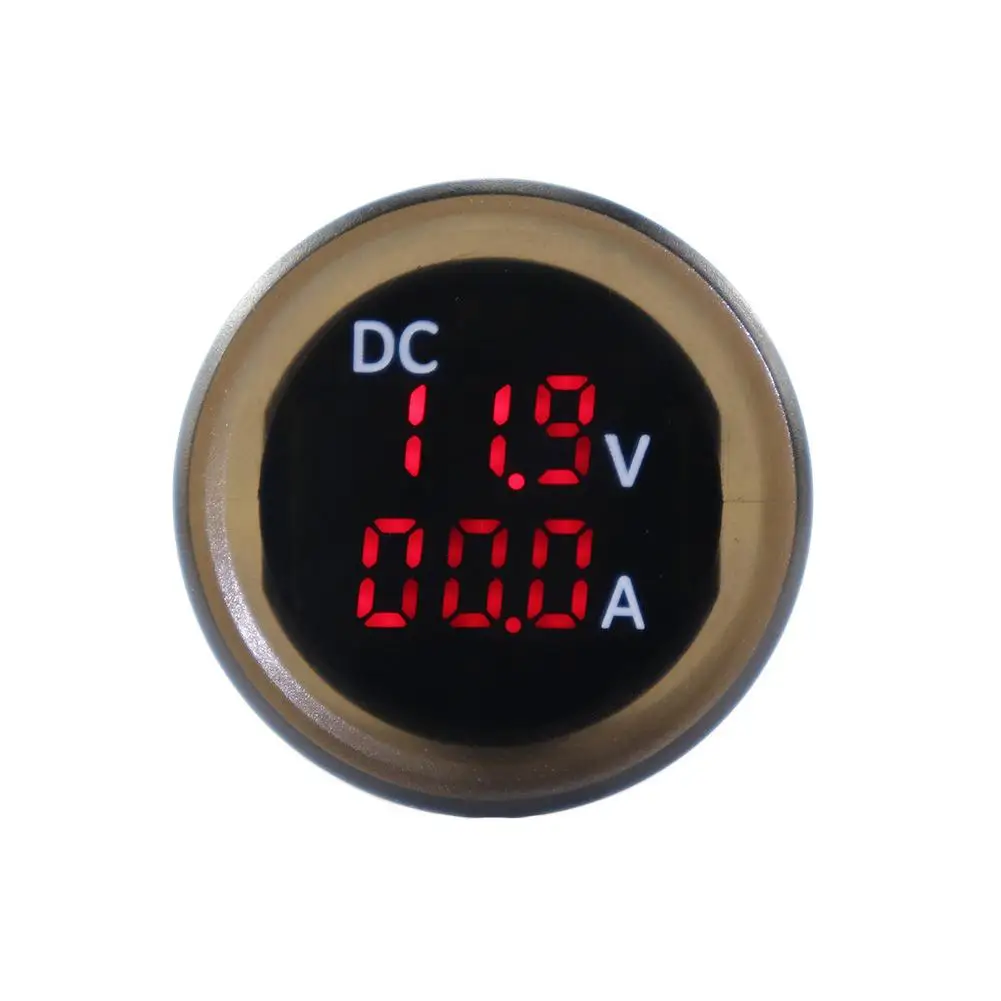 

4.5-30V Car RV Marine Boat LED Voltage Meter Gauge Digital Voltmeter Ammeter 2-in-1 VoltmetPCer Ammeter