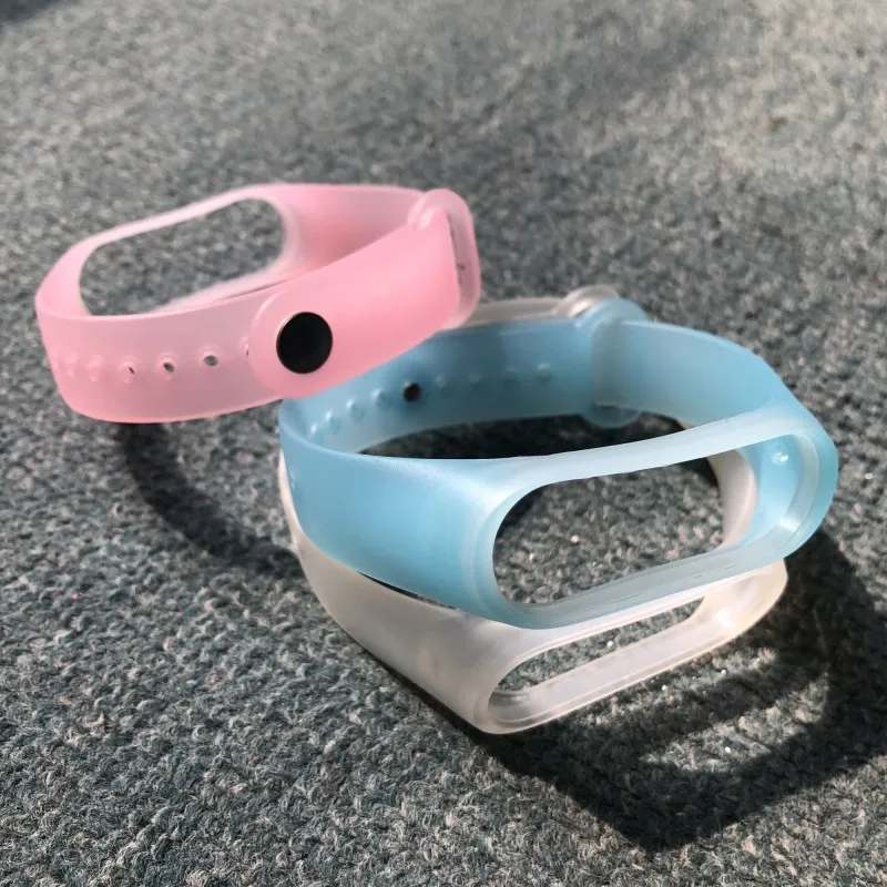 Ремешок силиконовый для Xiaomi Mi Band 3 прозрачный спортивный браслет сменный Браслет