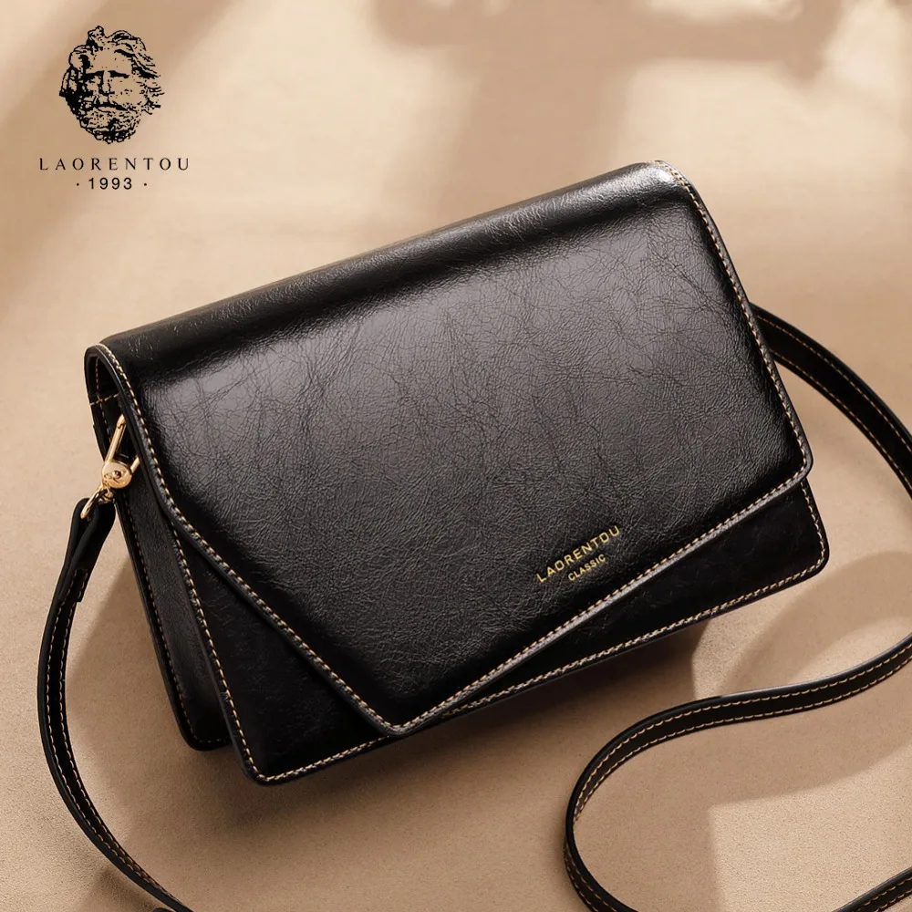 

LAORENTOU Brand Fashion Purse Lady Valentine's Day Gift Women Crossbody Bags Cow Leather Flap Bags for Woman Shoulder Bag