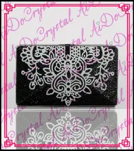 Aidocrystal totem pattern black color unique women’s clutch handbag