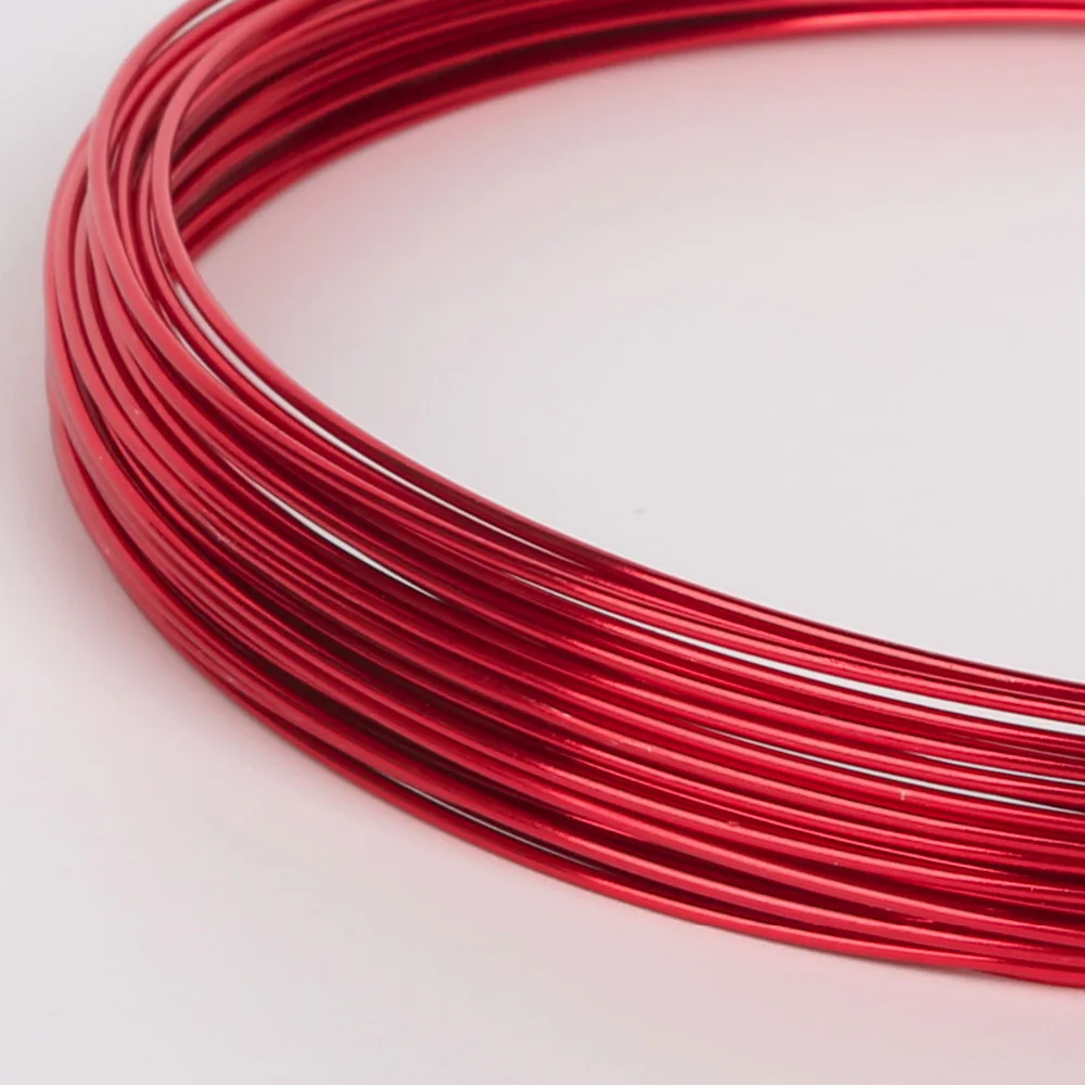 

Size 1/1.5/2/2.5mm To Choose Red Painted Round For DIY Jewelry Findings Making Aluminum Anodized Soft Craft Versatile Metal Wire