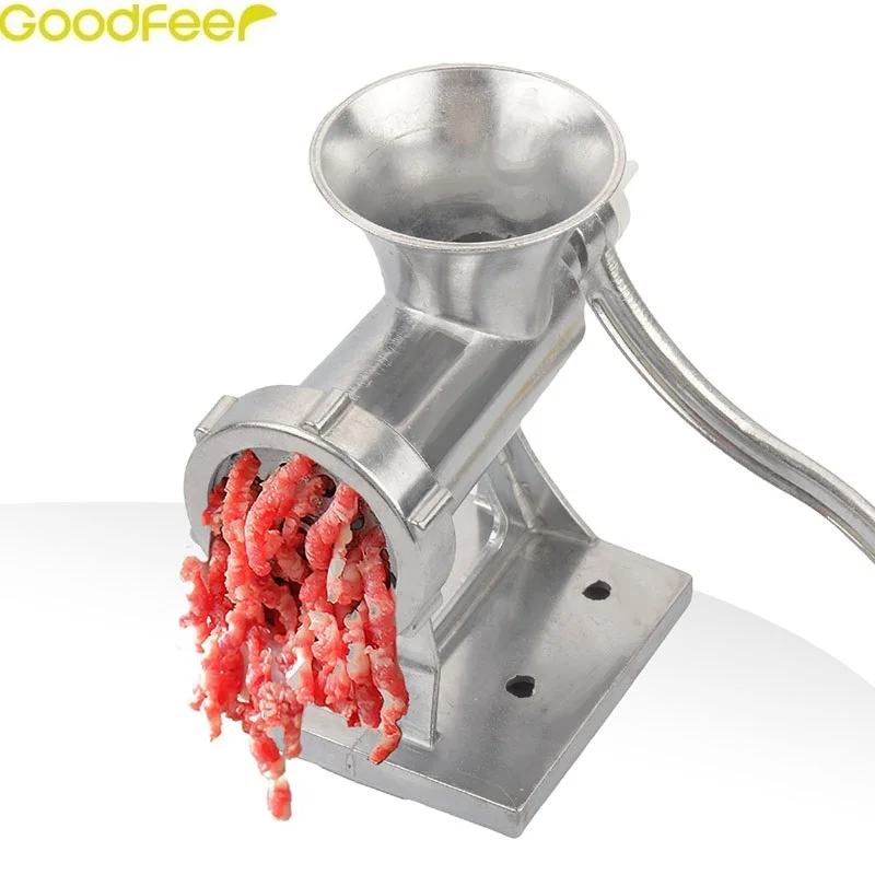Goodfeer Household Aluminum Alloy Manual Crank Multipurpose Mincer Meat Grinder Convenient Meat