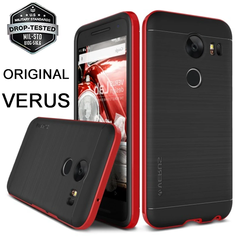  Original VERUS For Google Nexus 5X Case High Pro Shield Series Dual Layer Hybrid Hard Frame Brushed Metal Back Cover VERUS Cases 