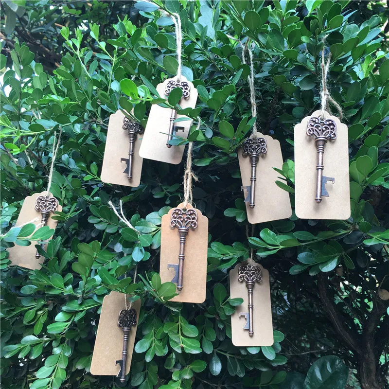 

50PCS Wedding Gifts for Guests Wedding Souvenirs Decoration Rustic Bottle Opener+Tags Party Favors Event Party Supplies