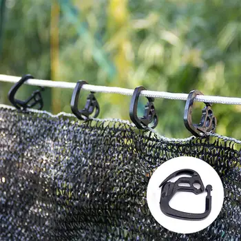 

100pcs Sunshade Net Hook Farm Agriculture Greenhouse Curtain Line Sunshade Net Outdoor Patio Fence Culture Hooks