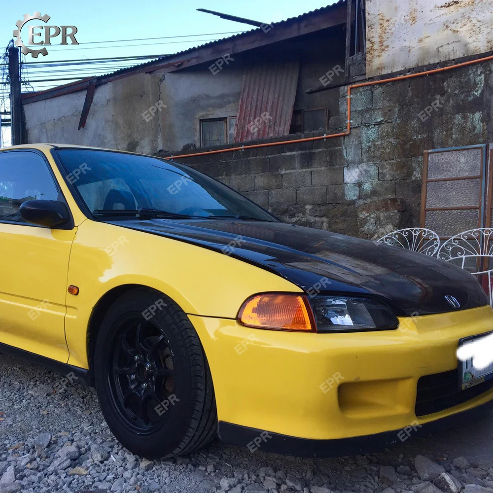 Капот из углеродного волокна для Honda EG Civic(1992-1995) 4 двери OEM Стиль FRP/Стеклопластик корпус капота комплект тюнинг отделка для Civic EG гонки