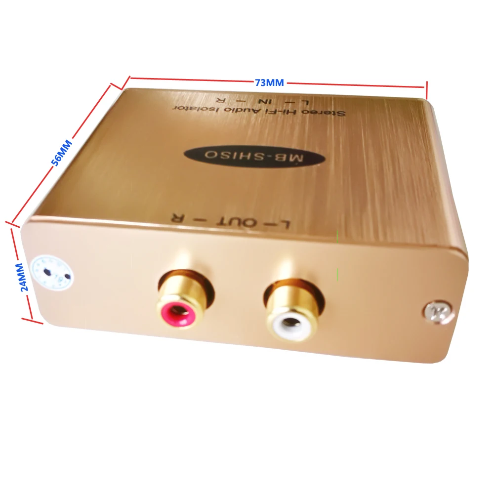 

Analog RCA Hi-Fi Audio Isolation With Eliminate Noise L/R Audio Ground Isolation AV Audio Noise eliminator
