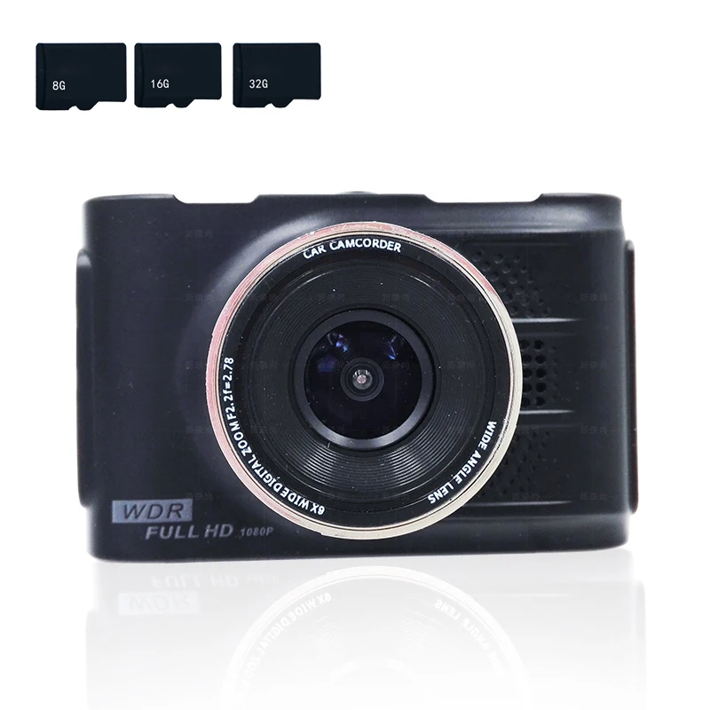 Автомобильный видеорегистратор TOSPRA Q7 3 дюйма Full HD 1080P заднего вида двойной черный