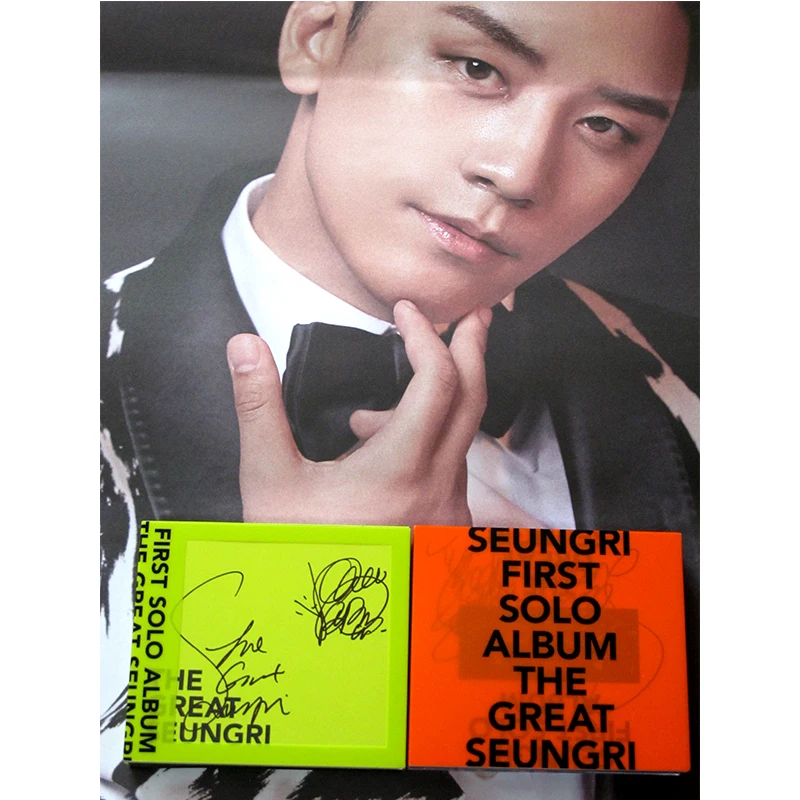 Bigbang Lee Seung hyun autographed SOLO первый альбом Great Seungri CD + фотоальбом 082018|Открытки и