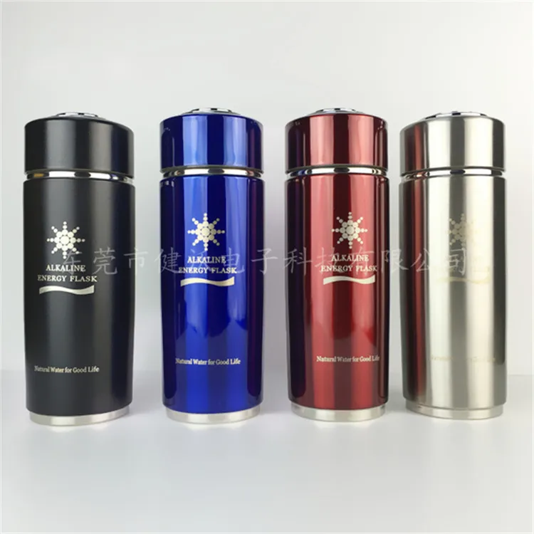 

Alkaline Water Ionizer Bottles 400ml Hydrogen Negative Water flask Health Care nano energy cup with replaceable filter carry bag