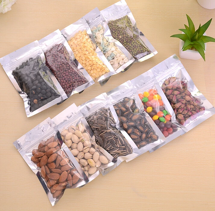 50PC clear plastic bag ziplock smell proof bag food wrap food pouch