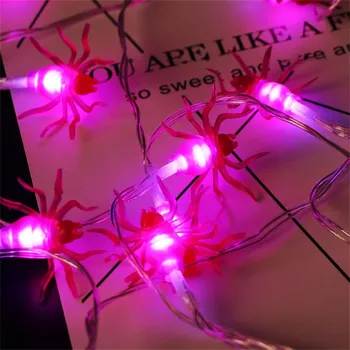 

LED String Lights Purple Spider Outdoor Battery Operated Garland Christmas Decoration Party Wedding Festival Decoration Light