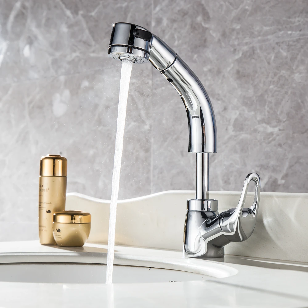 water mixer Basin sink faucet basin mixer tap brass taps bathroom chrome faucet pull out modern bathroom faucet tap16
