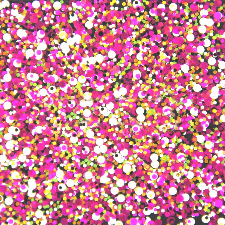 

500Gram/lot Round Glitter Pink white Yellow colors Shiny Metallic Nail Art Resin Slime Decoden Supplies 1mm2mm3mm Mixed YMP-19