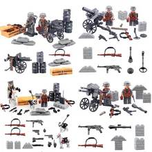 WW2 Lightning Raid Military With Many Weapons gun Soldier Set Army Toys Building Blocks Set Compatible