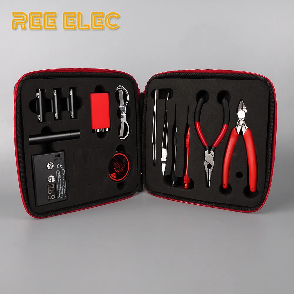 

Electronic Cigarette Accessories Set Ceramic Tweezers Coil Jig Heating Wire DIY Tools Set For RDA RTA Atomizer